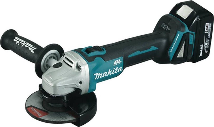 Makita DGA506T1J 18V accu 125 mm haakse slijper 1x 5.0Ah in Mbox zonder lader