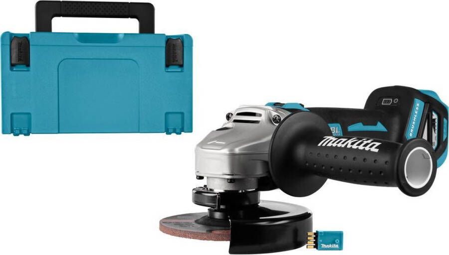 Makita DGA512ZJU 18 V Haakse slijper 125 mm