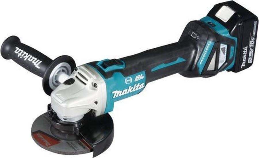 Makita DGA513RTJ Haakse Slijpmachine Accu Inclusief 2 Batterijen