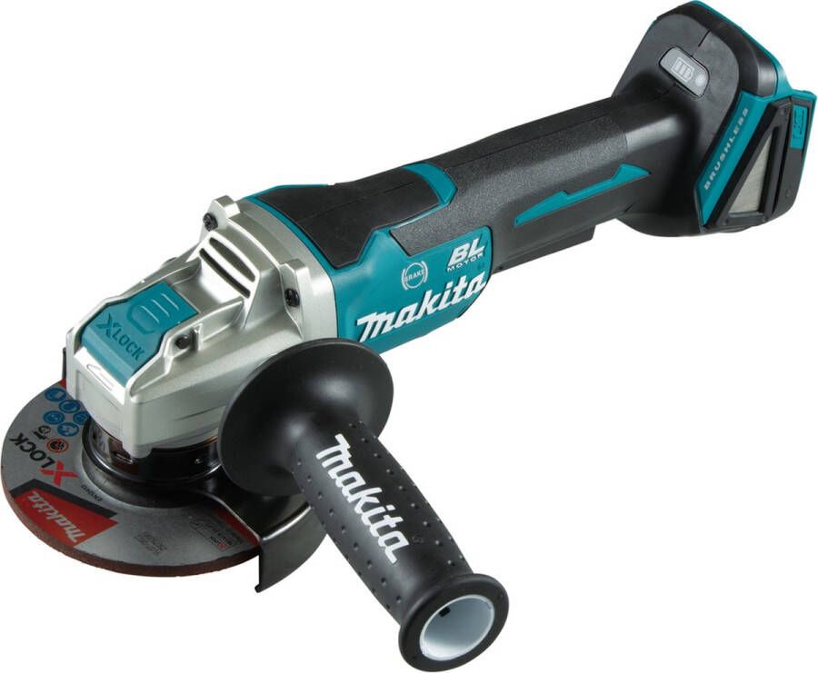 Makita DGA520ZX1 18V Li-Ion Accu haakse slijper body 125mm X-LOCK koolborstelloos