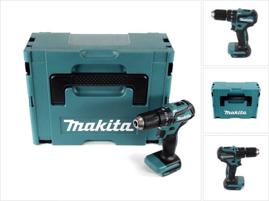 Makita DHP 483 ZJ accu klopboormachine 18V 40Nm Solo in Makpac