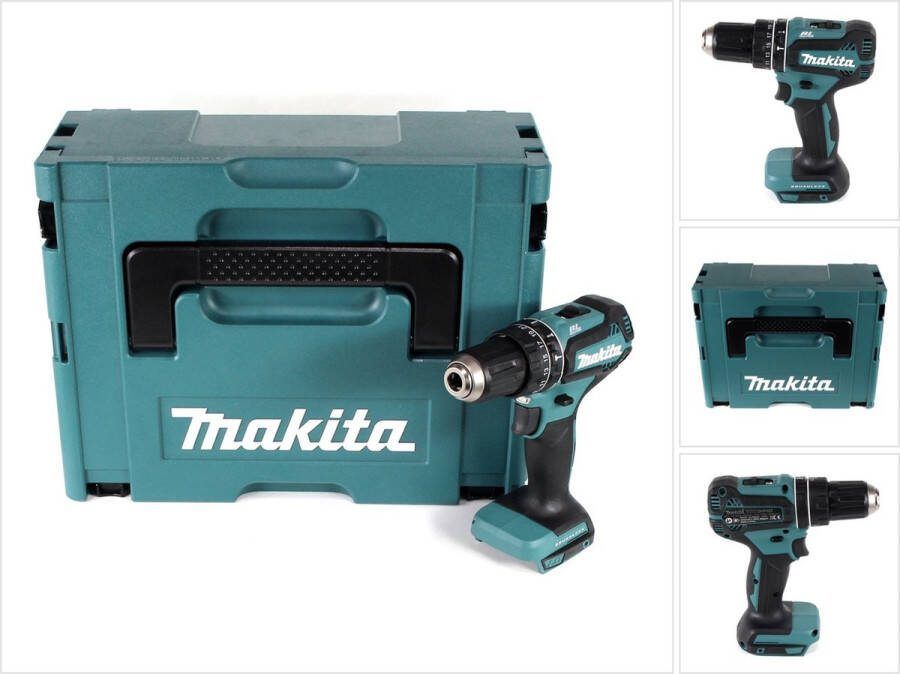 Makita DHP 485 ZJ 18 V Li-Ion accu klopboormachine solo in Makpac zonder accu zonder oplader