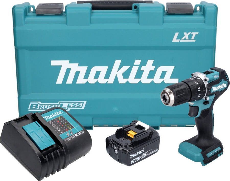 Makita DHP 487 Z accu klopboormachine 18 V 40 Nm borstelloos solo zonder accu zonder oplader