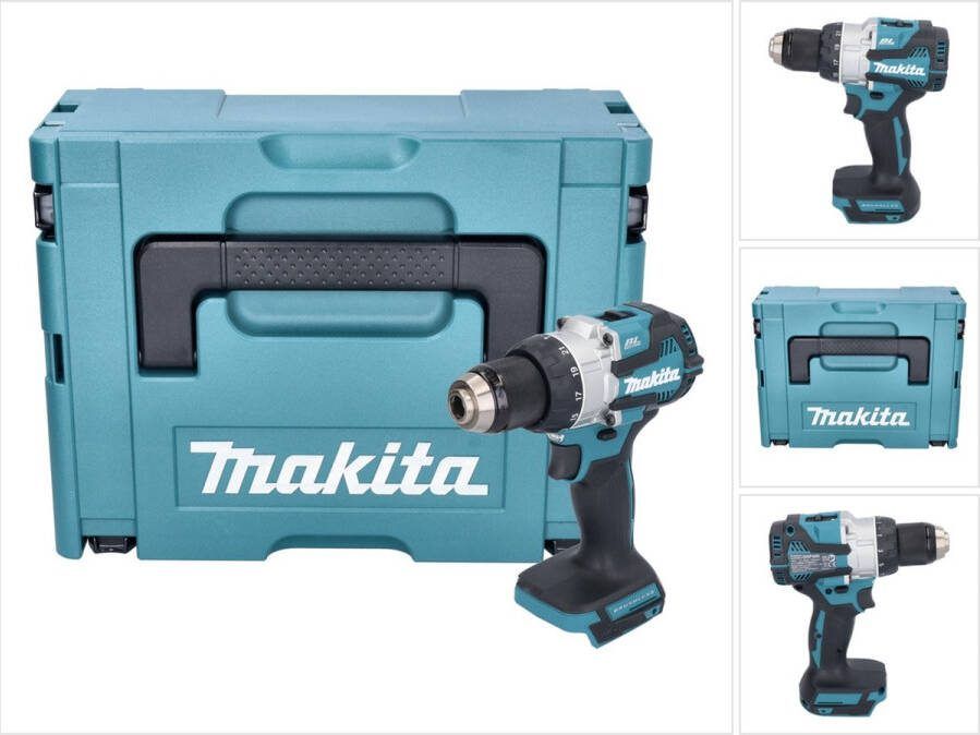 Makita DHP 489 ZJ accu klopboormachine 18 V 73 Nm borstelloos + Makpac zonder accu zonder lader