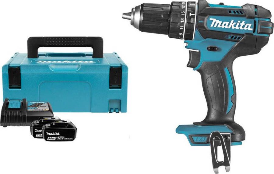 Makita Boormachine Draadloos 18 V 5 Ah Blauw En Zwart