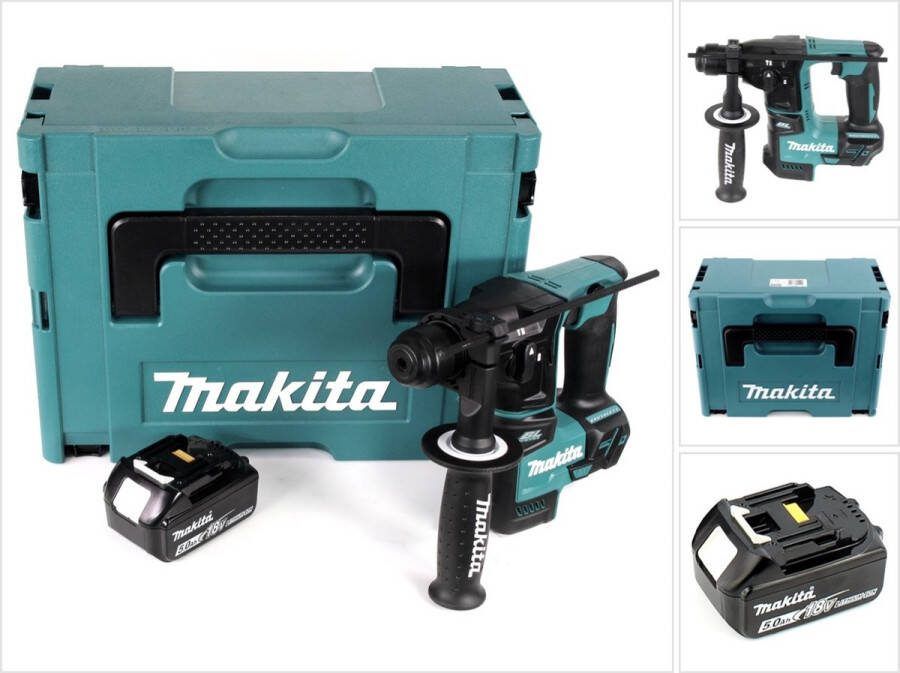 Makita DHR 171 T1J Accuboormachine Brushless SDS Plus + 1x accu 5 0Ah + Makpac zonder lader
