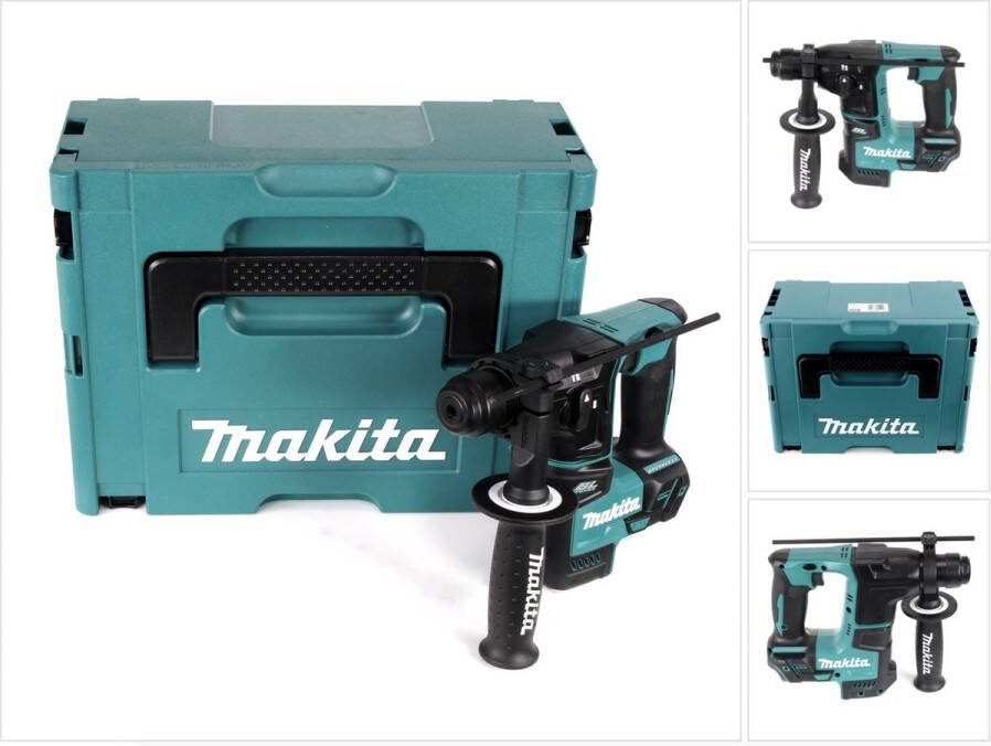 Makita DHR 171 ZJ 18 V 2-traps borstelloze accu boormachine Solo SDS Plus + Makpac zonder accu zonder oplader