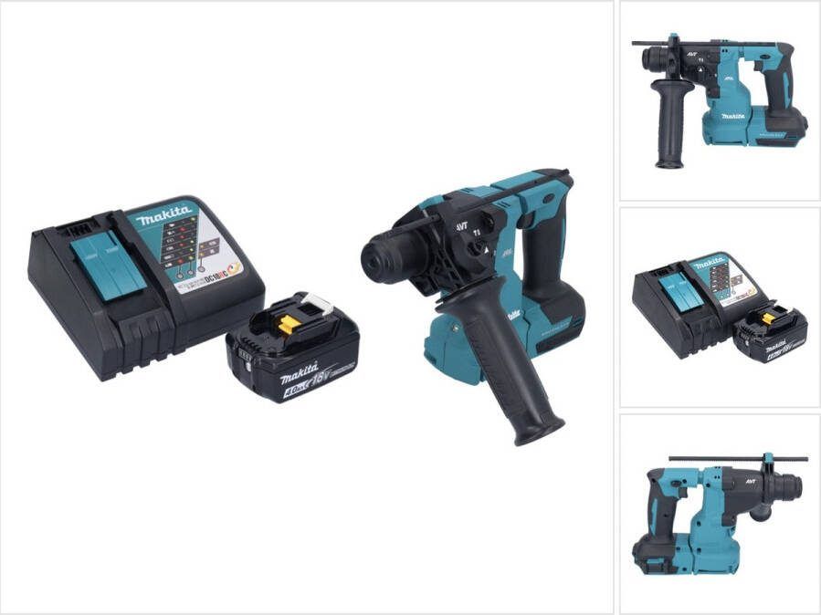 Makita DHR 183 RM1 accu boormachine 18 V 1.7 J SDS plus Brushless + 1x oplaadbare accu 4.0 Ah + lader