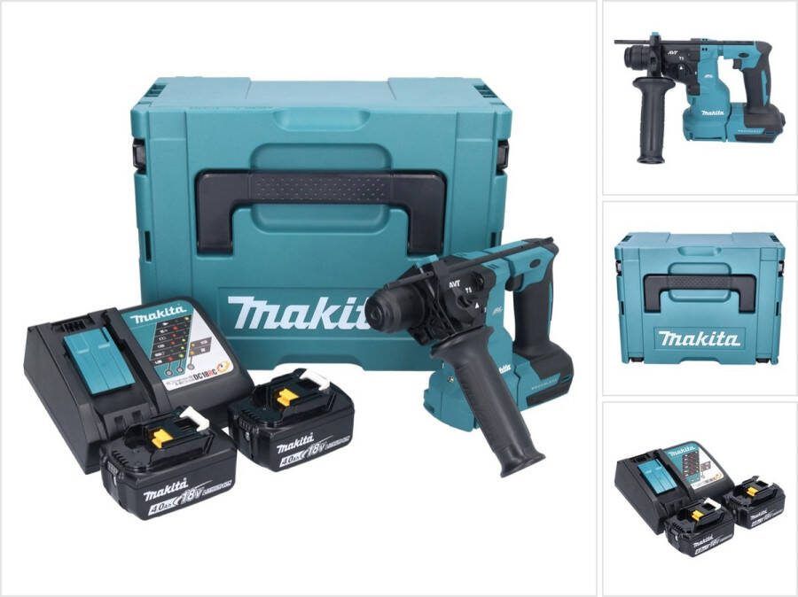 Makita DHR 183 RMJ accu boormachine 18 V 1.7 J SDS plus Brushless + 2x accu 4.0 Ah + lader + Makpac
