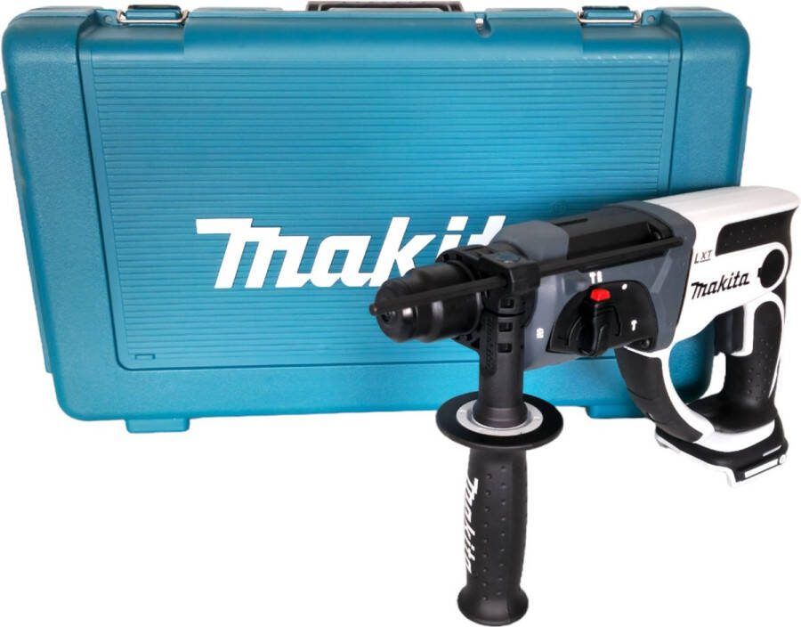 Makita DHR 202 ZKW accu boormachine 18 V 20 mm 2.0 J wit + koffer zonder accu zonder oplader