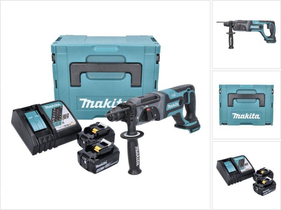 Makita DHR 241 RMJ accu boormachine 18 V 2.0 J SDS plus + 2x accu 4.0 Ah + lader + Makpac