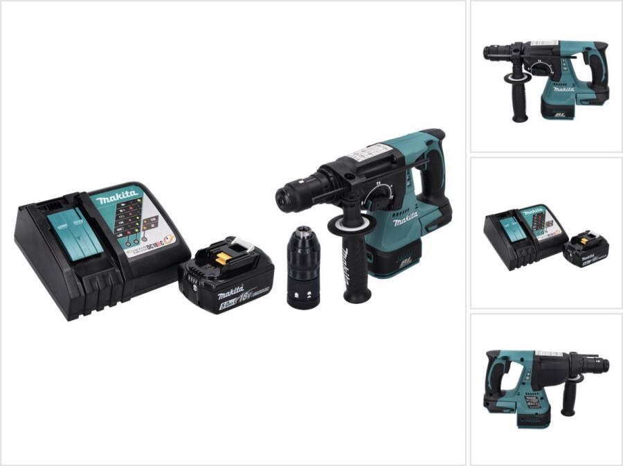 Makita DHR 243 RT1 accu boormachine 18 V SDS plus Brushless + 1x oplaadbare accu 5.0 Ah + lader