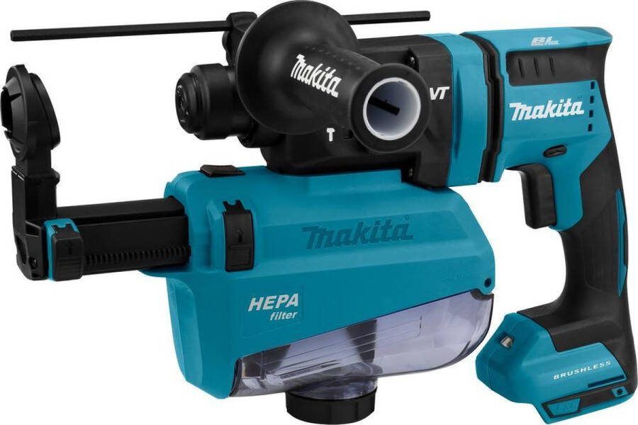 Makita DHR182ZWJ 18V accu SDS-PLUS boor- en combihamer stofafzuiging in Mbox zonder accu`s en lader