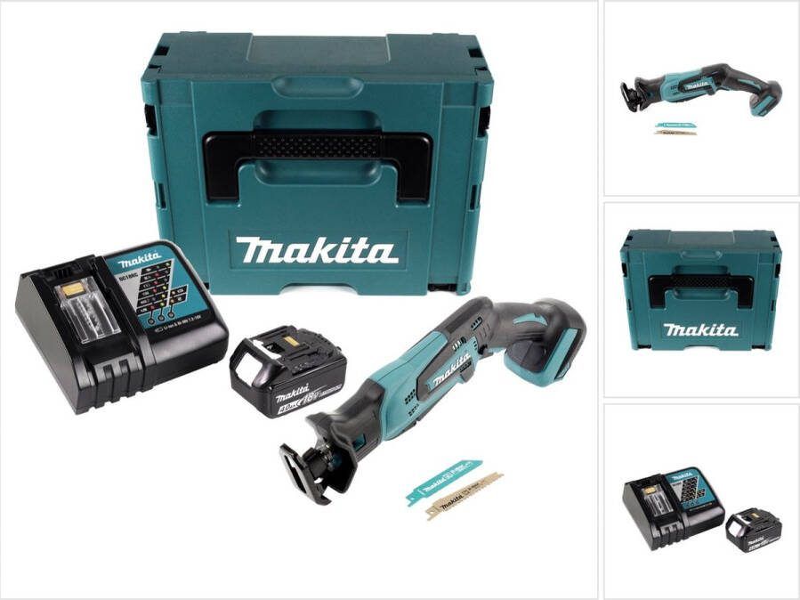 Makita DJR 183 RM1J Accu Reciprozaag 18V + 1x accu 4 0Ah + lader + Makpac