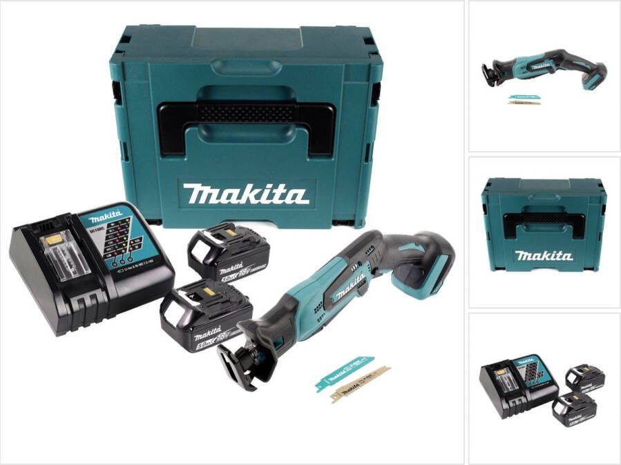 Makita DJR 183 RTJ accu reciprozaag 18V + 2x accu 5.0Ah + lader + Makpac