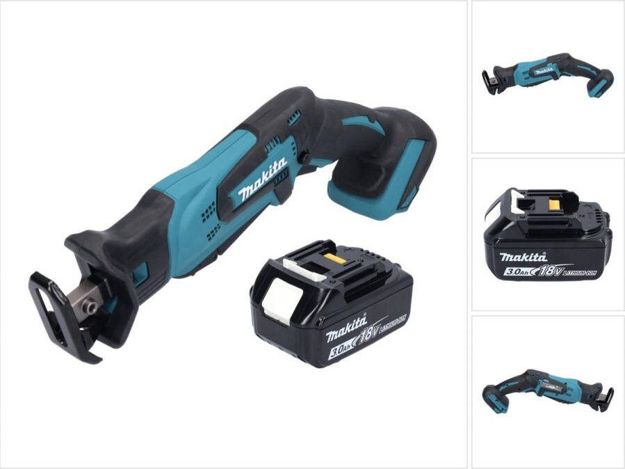 Makita DJR 185 F1 accu reciprozaag 18 V + 1x accu 3.0 Ah zonder oplader