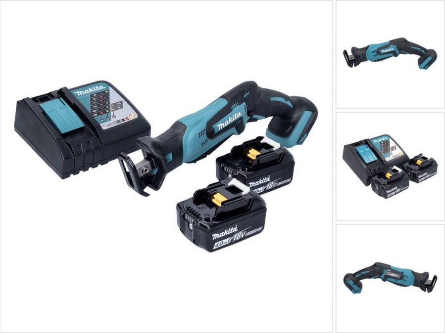 Makita DJR 185 RM accu reciprozaag 18 V + 2x accu 4.0 Ah + lader