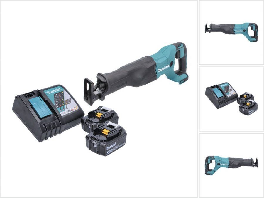 Makita DJR 186 RF accu reciprozaag 18 V + 2x accu 3.0 Ah + lader