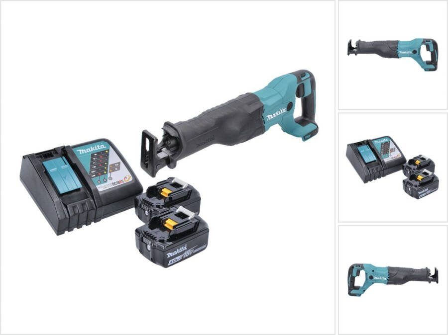 Makita DJR 186 RM accu reciprozaag 18 V + 2x accu 4.0 Ah + lader
