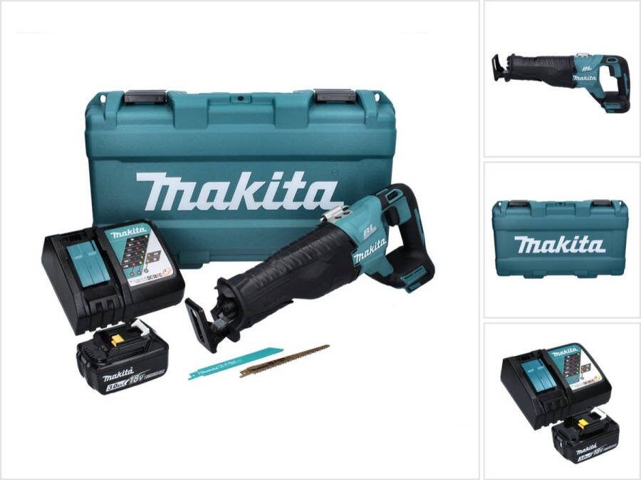 Makita DJR 187 RF1K Accu Reciprozaag 18 V Brushless + 1x accu 3.0 Ah + lader + koffer