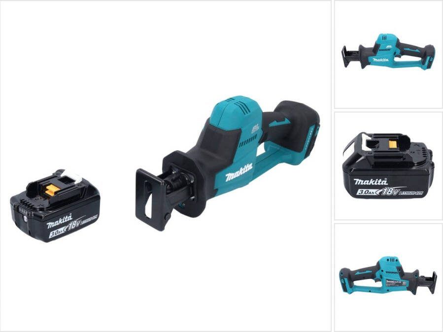 Makita DJR 189 F1 accu reciprozaag 18 V borstelloos + 1x oplaadbare accu 3.0 Ah zonder oplader