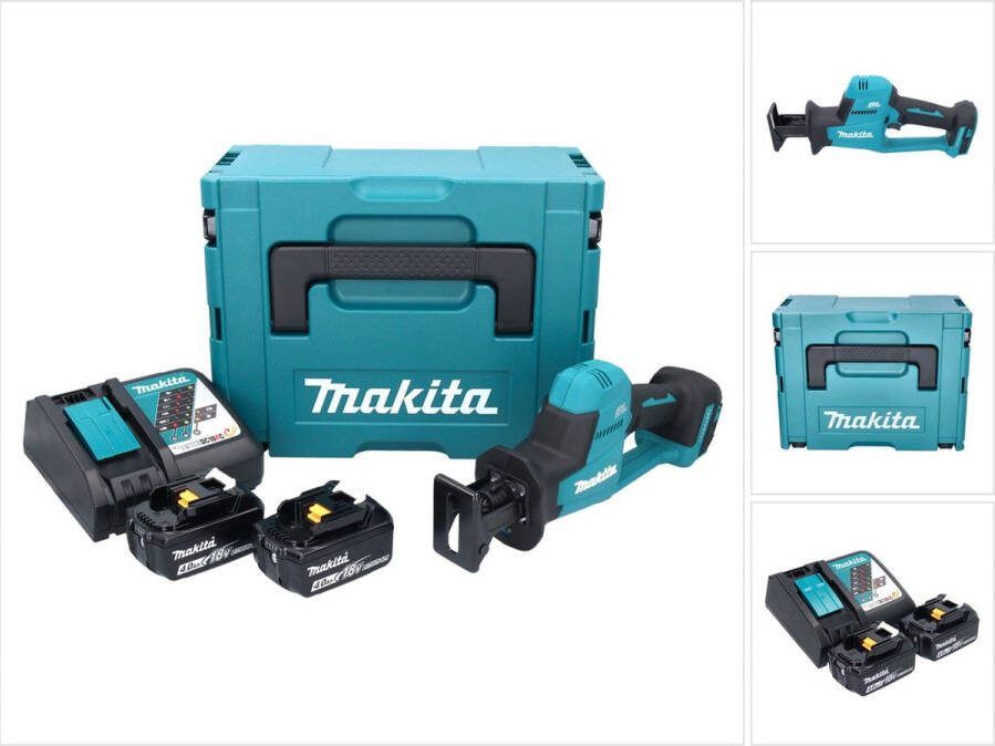 Makita DJR 189 RMJ accu reciprozaag 18 V borstelloos + 2x accu 4.0 Ah + lader + Makpac