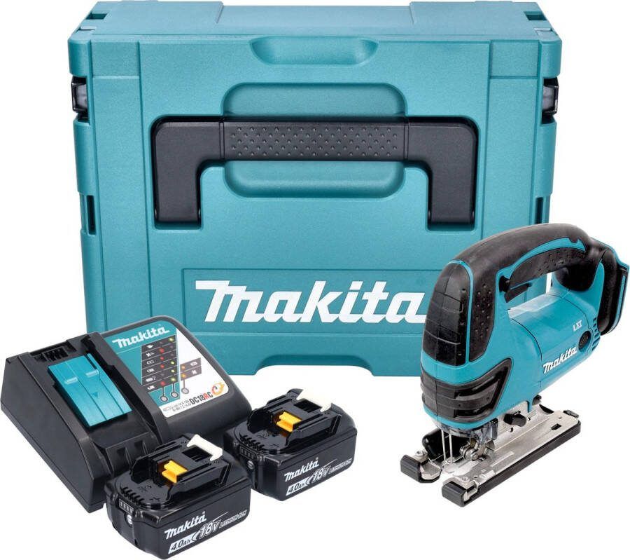 Makita DJV 180 RMXJ accu decoupeerzaag 18 V 135 mm + 2x accu 4.0 Ah + lader + Makpac