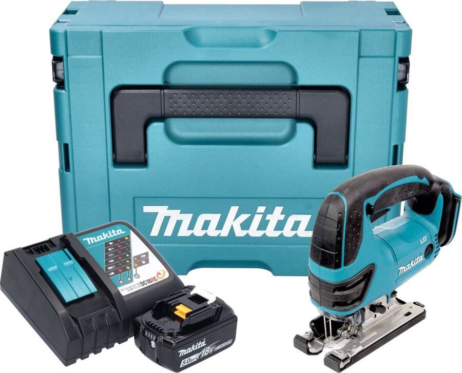 Makita DJV 180 RT1XJ accu decoupeerzaag 18 V 135 mm + 1x accu 5.0 Ah + lader + Makpac