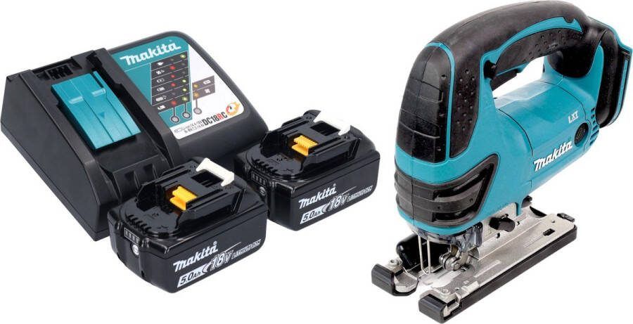 Makita DJV 180 RTX accu decoupeerzaag 18 V 135 mm + 2x accu 5.0 Ah + lader