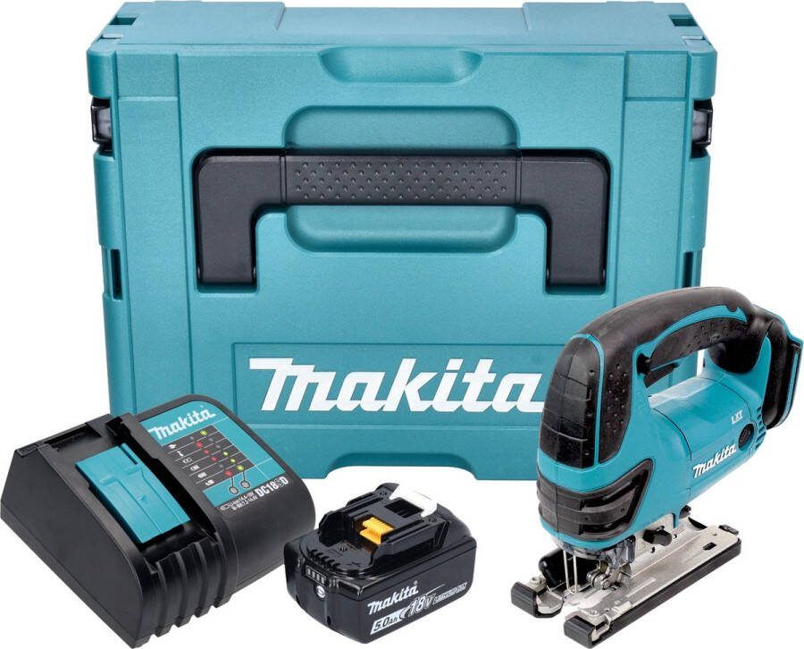Makita DJV 180 ST1XJ accu decoupeerzaag 18 V 135 mm + 1x accu 5.0 Ah + lader + Makpac