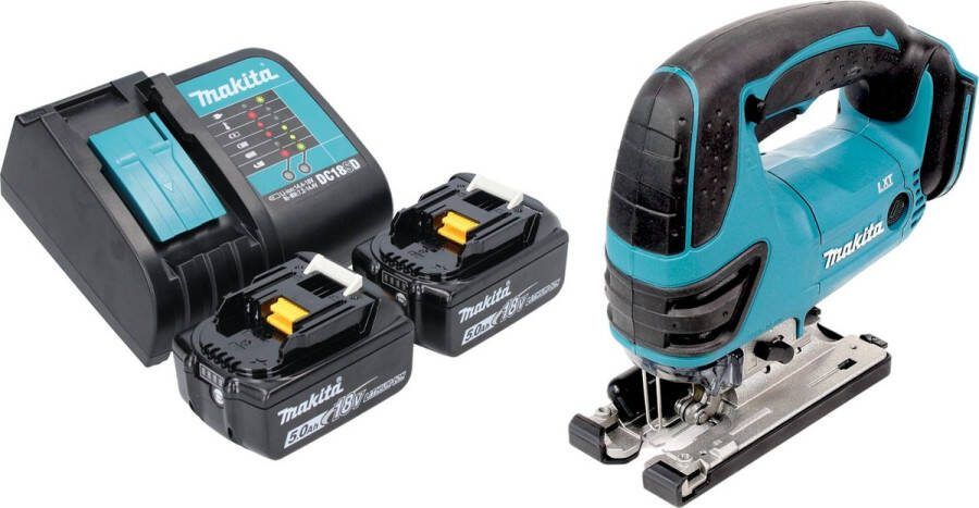 Makita DJV 180 STX accu decoupeerzaag 18 V 135 mm + 2x accu 5.0 Ah + lader