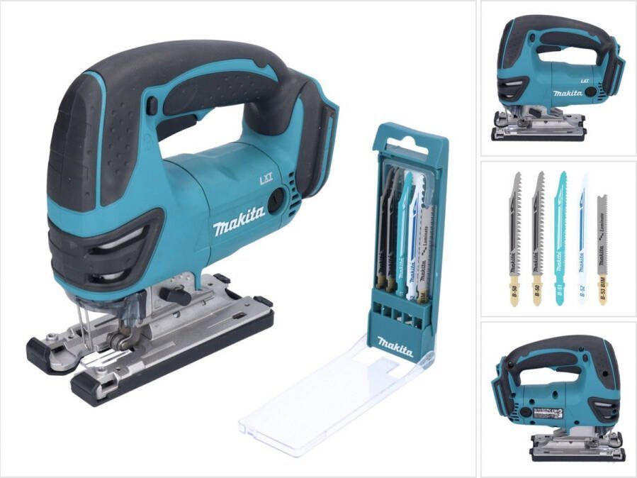 Makita DJV180Z accu decoupeerzaag 18 V + 5-delige set decoupeerzaagbladen zonder accu zonder oplader