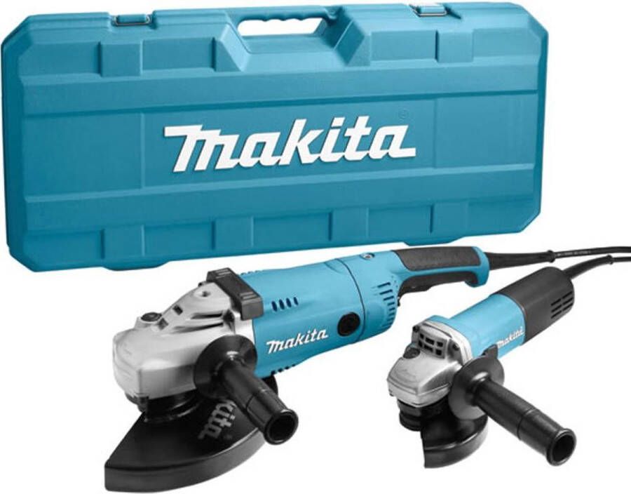 Makita DK0053G Haakse slijper set (GA9020 & 9558HN) in koffer 2200W 840W 230mm 125mm