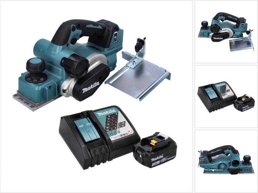 Makita DKP 181 RF1 accuschaaf 82 mm 18 V borstelloos + 1x oplaadbare accu 3.0 Ah + lader