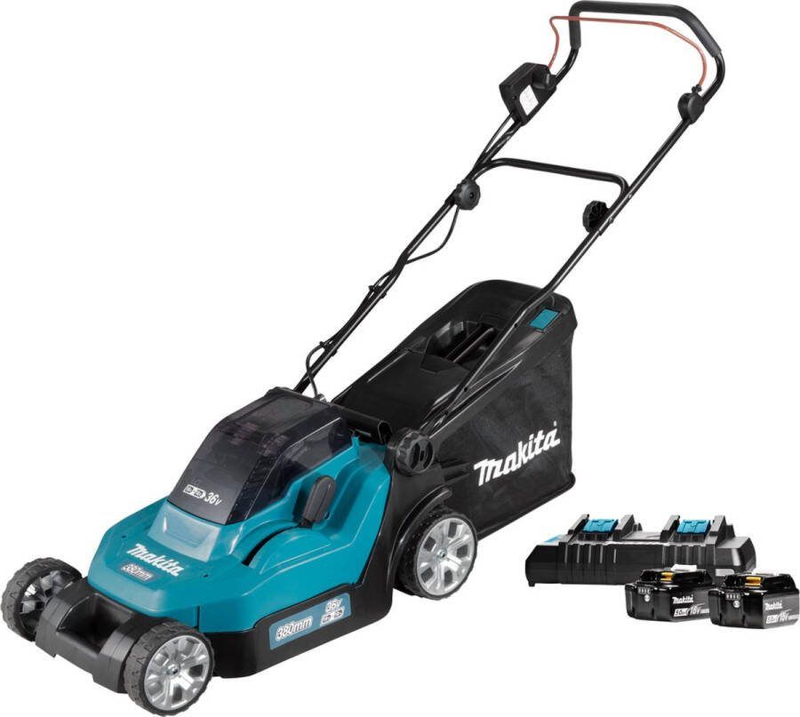 Makita DLM382PT2 Accu Grasmaaier 38cm 2x18V 5.0Ah