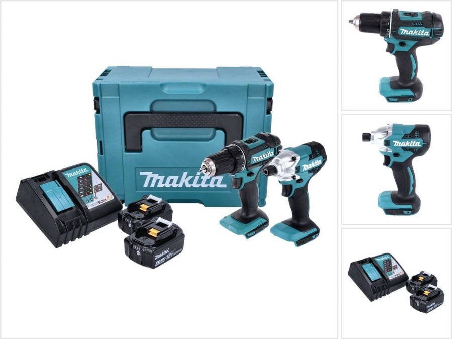 Makita DLX2339J 18V Accu Combiset 2-delig (DDF482 + DTD156) 18V 3.0Ah in Mbox