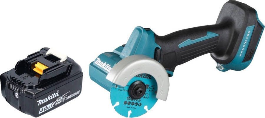 Makita DMC 300 M1 accu haakse slijper 18 V 76 mm borstelloos + 1x accu 4.0 Ah zonder lader