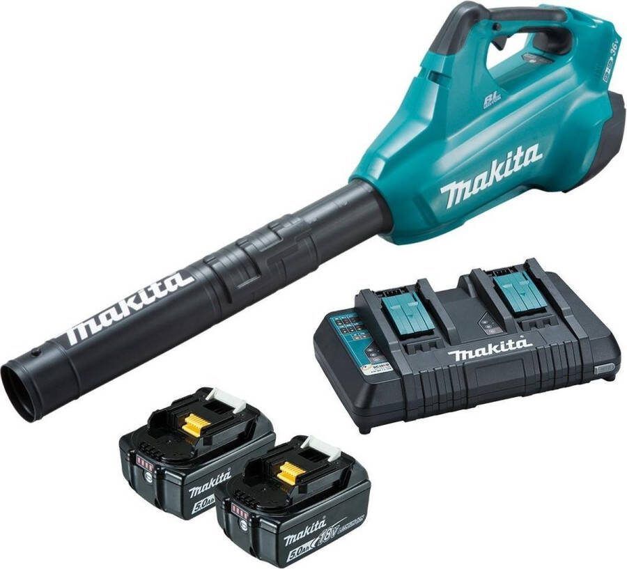 Makita DUB362PT2 36V (2x 18V) Li-Ion accu bladblazer set (2x 5 0Ah accu) 200km h