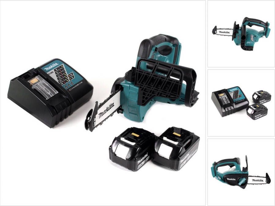 Makita DUC 122 RT 18 V Li-Ion accu-kettingzaag + 2x BL1850 5.0 Ah accu + DC18RC lader