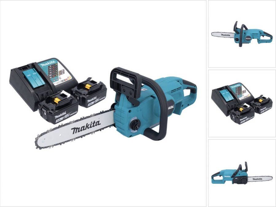 Makita DUC 307 RFX2 Accu-kettingzaag 18 V 30 cm 7 m s Borstelloos + 2x accu 3.0 Ah + lader