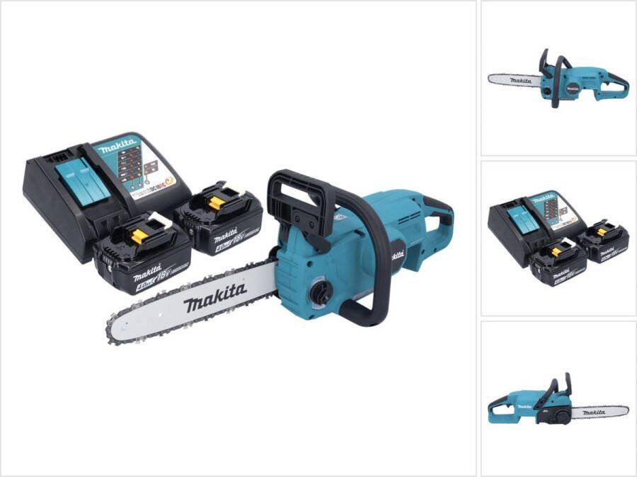 Makita DUC 307 RMX2 Accu-kettingzaag 18 V 30 cm 7 m s Borstelloos + 2x accu 4.0 Ah + lader