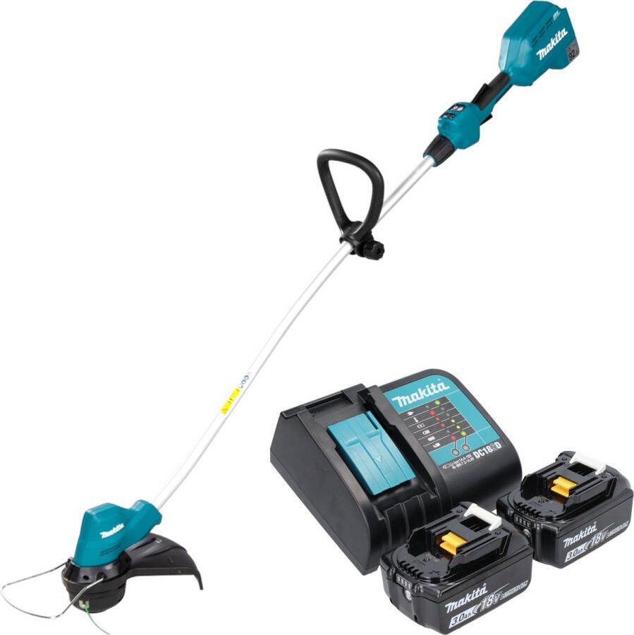Makita DUR 189 SF2 accu grastrimmer 18 V 300 mm borstelloos + 2x accu 3.0 Ah + lader