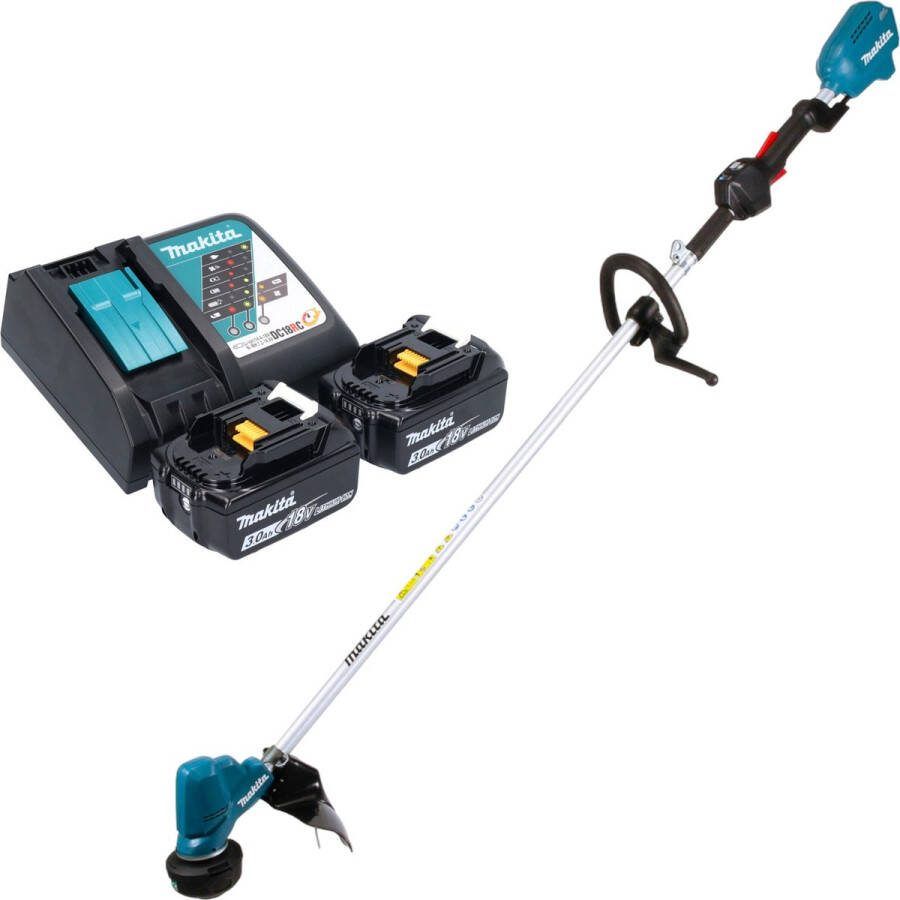Makita DUR 190 LRF2X3 accu grastrimmer 18 V 300 mm borstelloos + 2x accu 3.0 Ah + lader