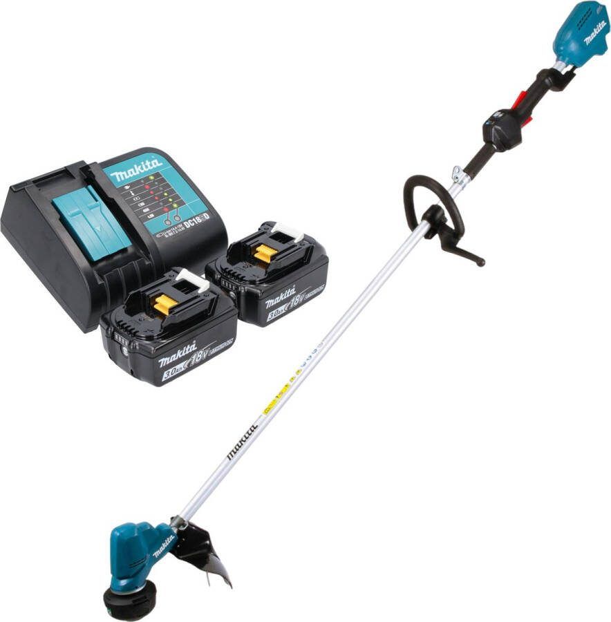 Makita DUR 190 LSF2X3 accu grastrimmer 18 V 300 mm borstelloos + 2x accu 3.0 Ah + lader