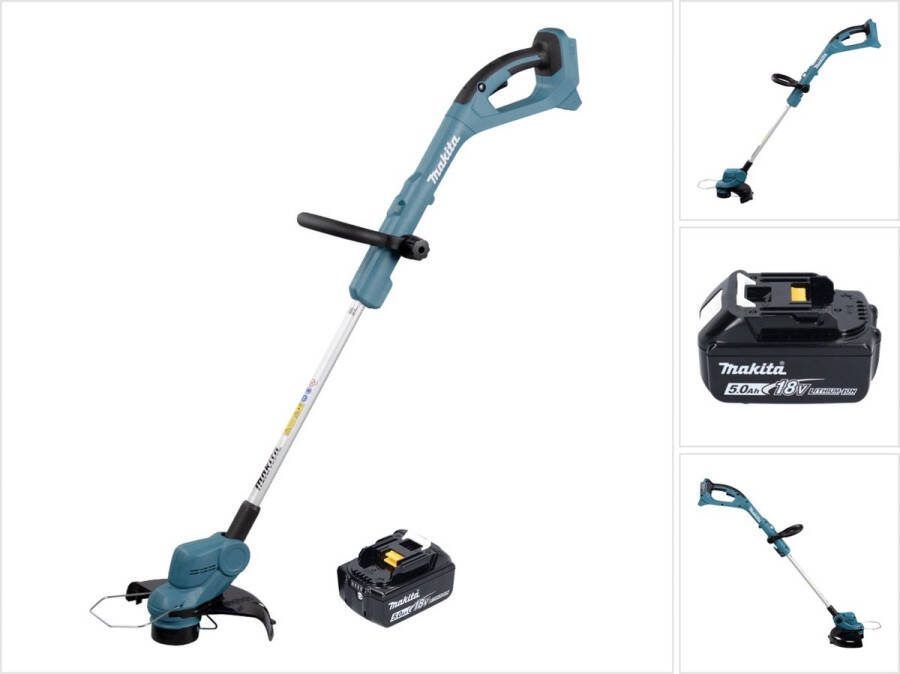 Makita DUR 193 T1 accu grastrimmer 18 V 260 mm + 1x accu 5.0 Ah zonder lader