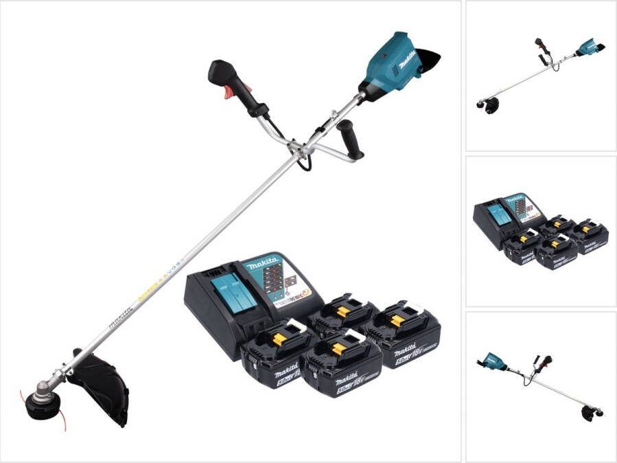 Makita DUR 369 ART4 accu bosmaaier 36 V ( 2x 18 V ) 43 cm borstelloos + 4x accu 5.0 Ah + lader