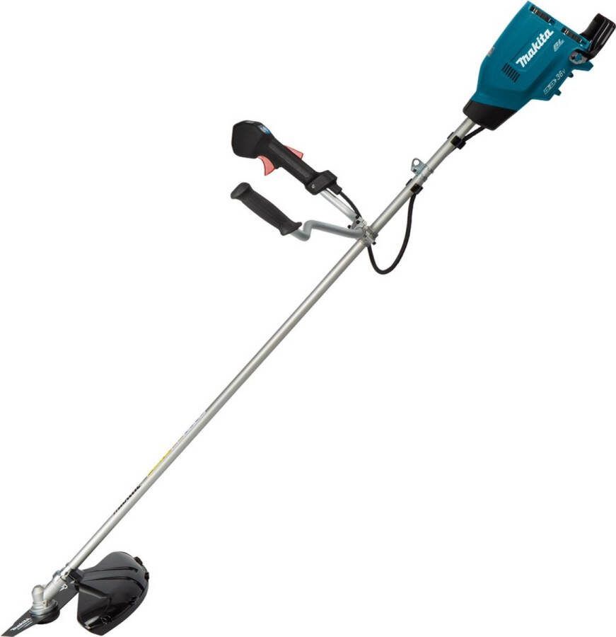 Makita DUR369AZ 2x 18V accu U-greep bosmaaier inclusief harnas zonder accu`s en lader