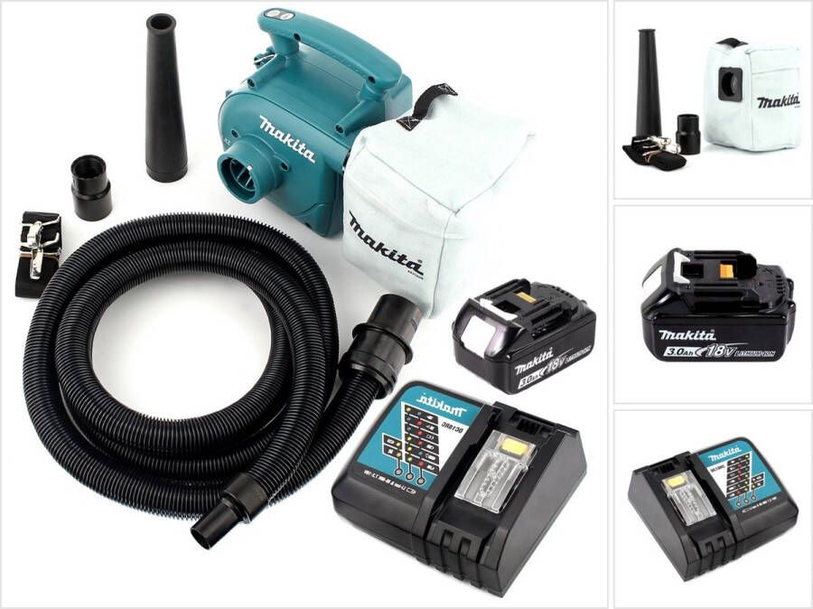 Makita DVC 350 RF1 snoerloze stofzuiger 18V + 1x oplaadbare accu 3.0Ah + lader