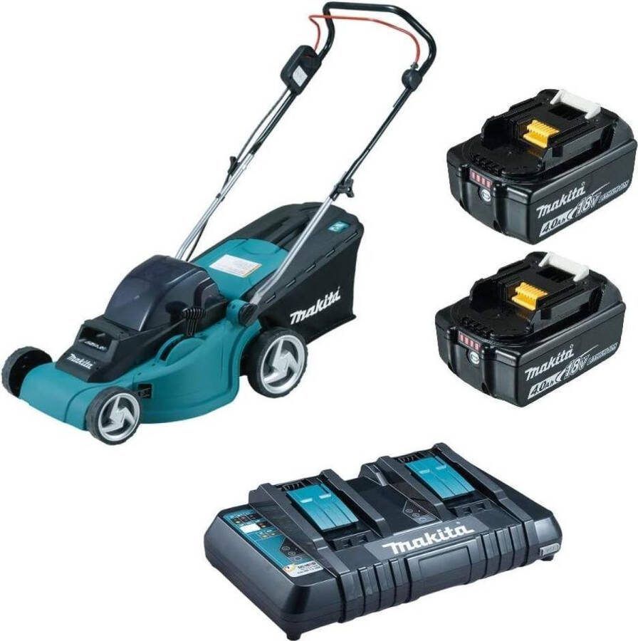 Makita Grasmaaier Accu Incl. accu Incl. 2 accus 18 V Snijbreedte max. 380 mm