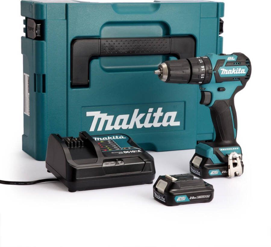 Makita HP332DSAJ Accu Klopboor- Schroefmachine BL 10.8V 2.0Ah in Mbox